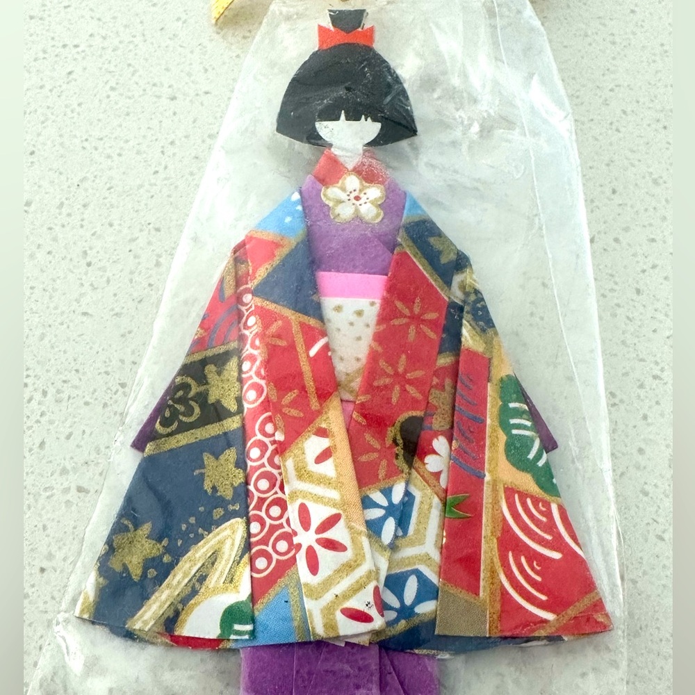 Cute Origami bookmark - handmade japan woman NEW - Picture 2 of 4